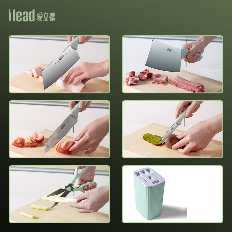 Alide Knives suit Kitchen Knife Combination Chef Special Chopper Household Complete Kitchen Knife Cutting Board Complete Set