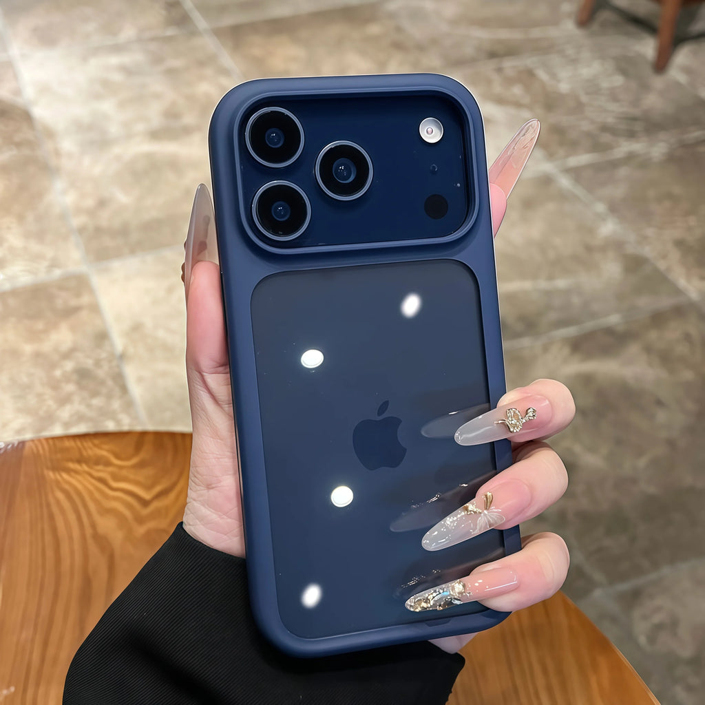 Luxury Advanced Silicone Soft Edge Transparent Case For iPhone 18 17 Pro 17 Pro Max Shockproof Phone Case Hard Back Panel Cover