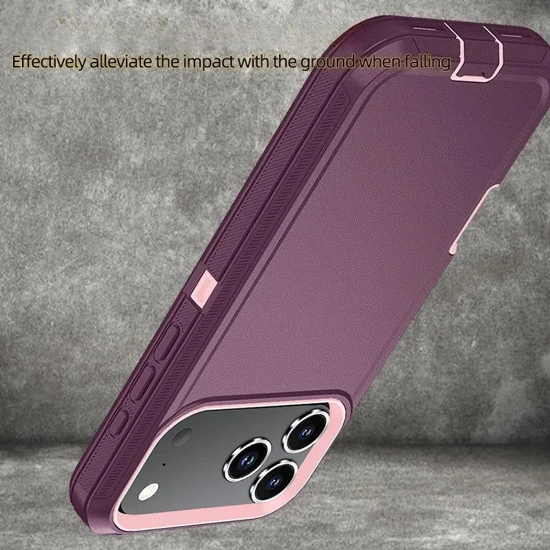Ott Armor Box Shockproof Defender Phone Cases For iPhone 18 17 Pro Max 17Air Dustproof Drop Proof Hard Back Cover with Belt Clip