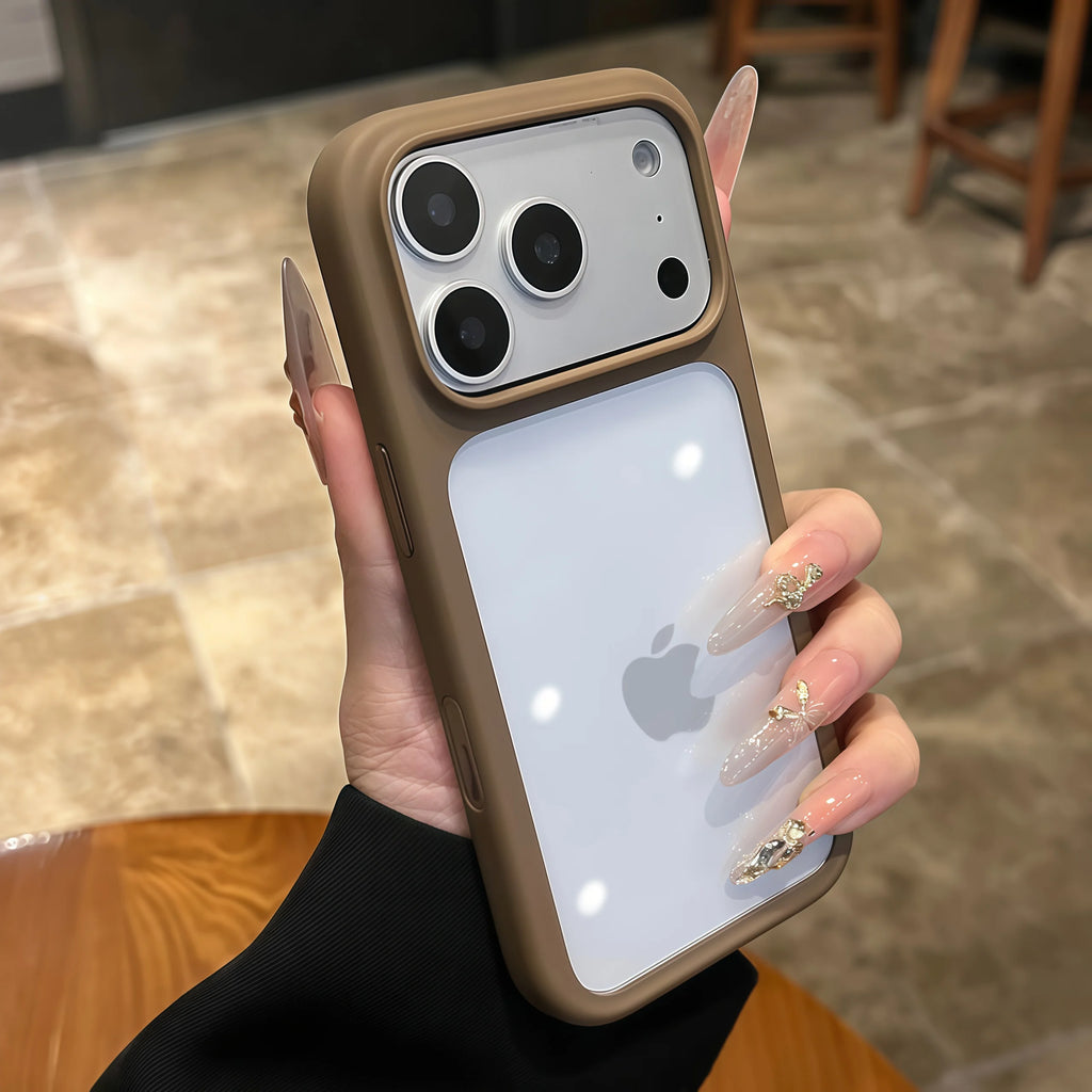 Luxury Advanced Silicone Soft Edge Transparent Case For iPhone 18 17 Pro 17 Pro Max Shockproof Phone Case Hard Back Panel Cover