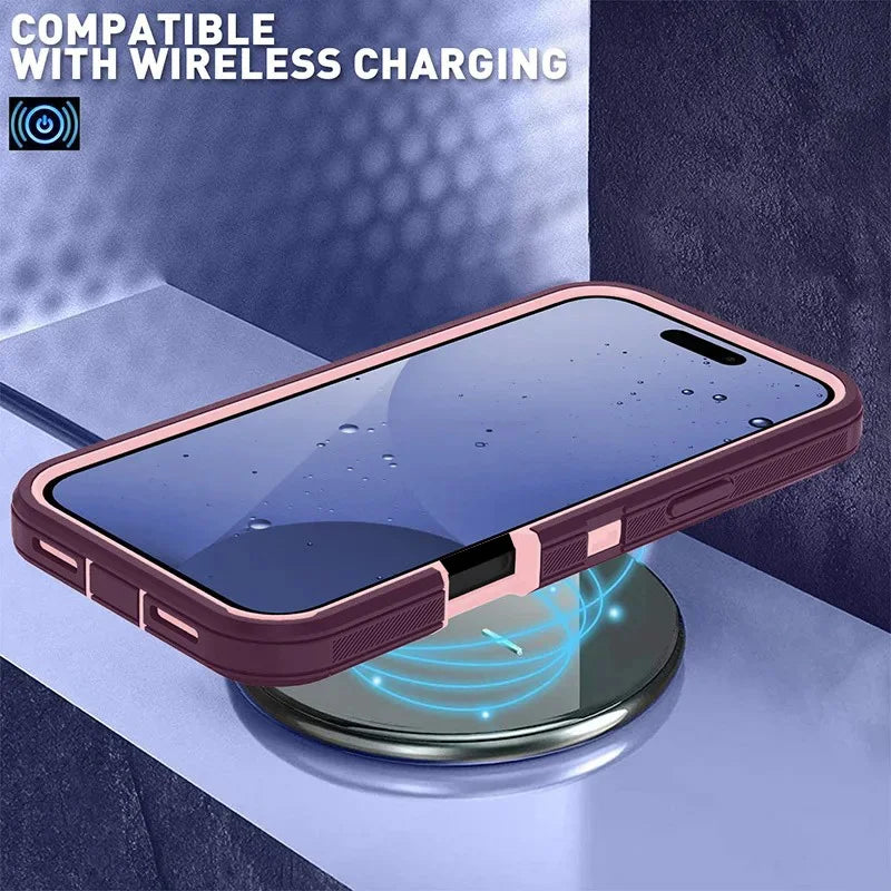Ott Armor Box Shockproof Defender Phone Cases For iPhone 18 17 Pro Max 17Air Dustproof Drop Proof Hard Back Cover with Belt Clip