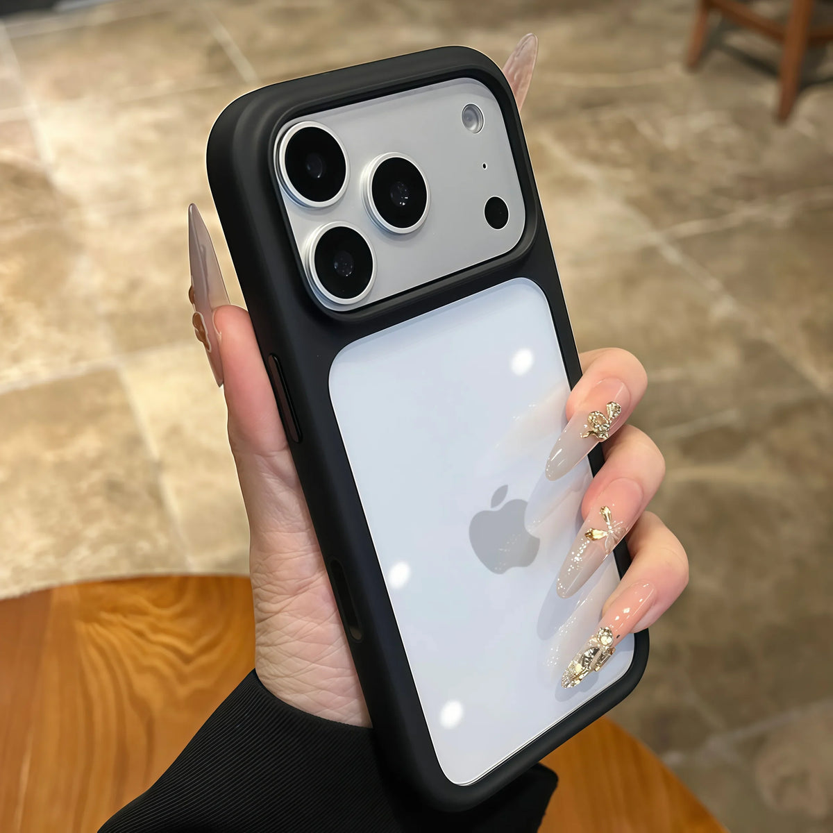 Luxury Advanced Silicone Soft Edge Transparent Case For iPhone 18 17 Pro 17 Pro Max Shockproof Phone Case Hard Back Panel Cover