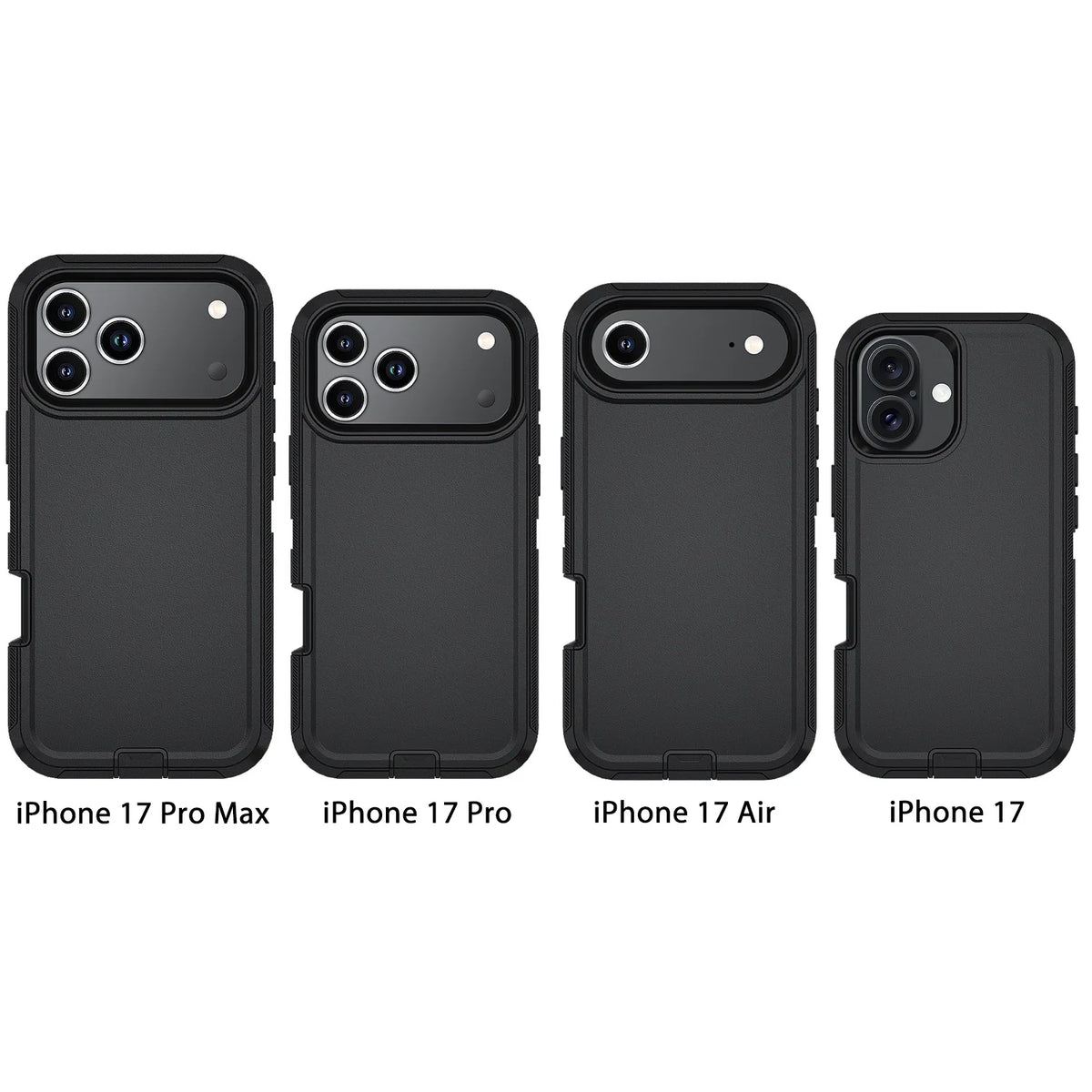 Ott Armor Box Shockproof Defender Phone Cases For iPhone 18 17 Pro Max 17Air Dustproof Drop Proof Hard Back Cover with Belt Clip